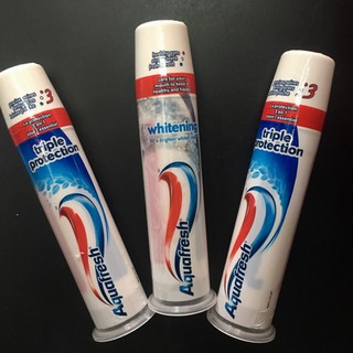 [SẴN] Kem đánh trắng răng Aquafresh Whitening của Mỹ Nhập Khẩu dạng ống-Bảo vệ răng suốt 24h-Beauty__Comestic