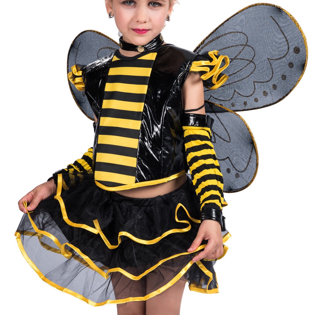 [HÌNH THẬT] Đồ hóa trang trẻ em - Váy Ong đen ngắn | Black bee costume - Yay