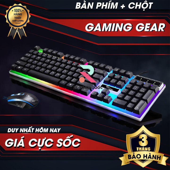 Bộ Bàn phím giả cơ Tặng kèm Chuột game G21 Cao Cấp(Retoanquoc)