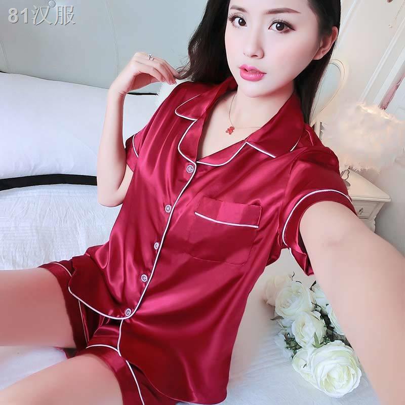 B2021 bộ đồ ngủ lụa băng mới dành cho phụ nữ mùa hè ngắn tay phần mỏng mô phỏng dễ thương phục vụ tại nhà | BigBuy360 - bigbuy360.vn