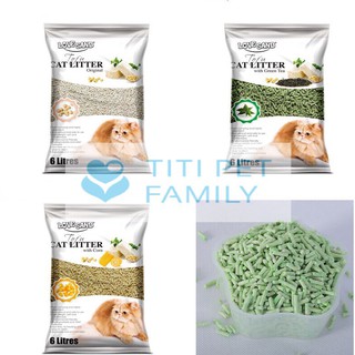 Cát vệ sinh mèo cao cấp Love Sand Tofu Cat Litter - Cát đậu phụ đổ được vào bồn cầu - 6L