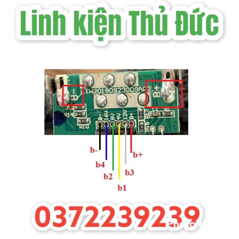 Lktd BN. Vỏ mạch pin Dewalt 18V Li-ion 3.7V 2 hàng  có led báo pin, nhận sạc zin.