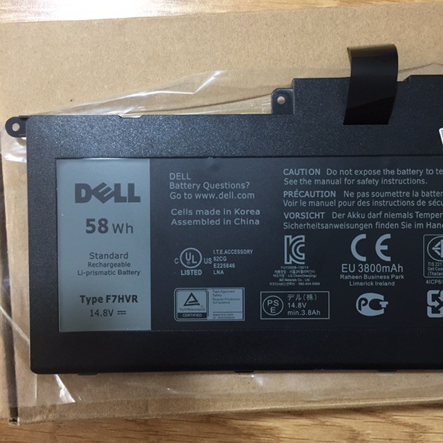 Pin Laptop DELL INSPIRON 15-7537 (ZIN) - 4 CELL - Inspiron 15 7537 17 7737 F7HVR 062VNH G4YJM T2T3J