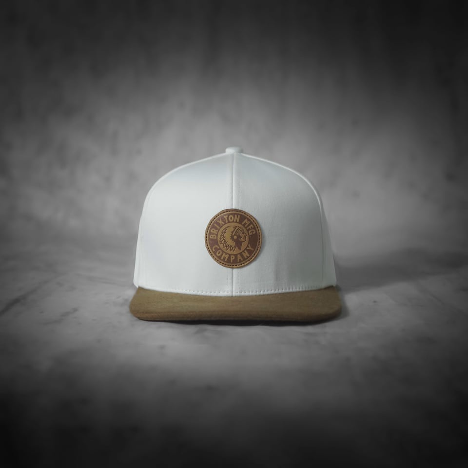 Nón Snapback BRIXTON trắng kết nâu HÀNG VNXK CAO CẤP