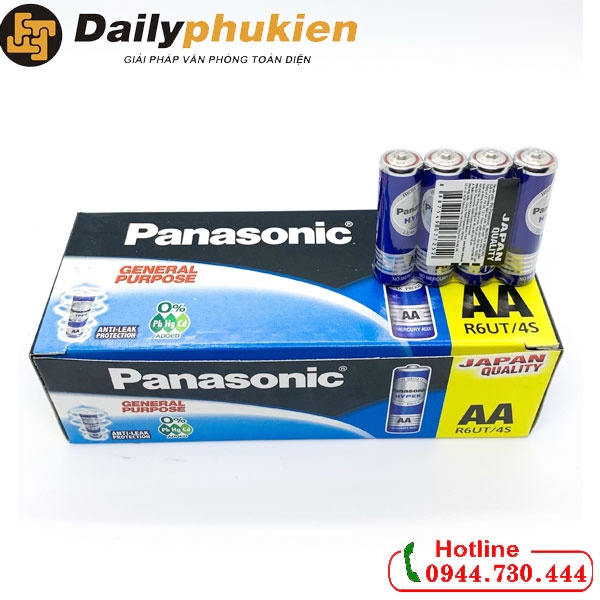 Hộp 60 Viên Pin AA (Tiểu Xanh) Panasonic R6UT/4S dailyphukien