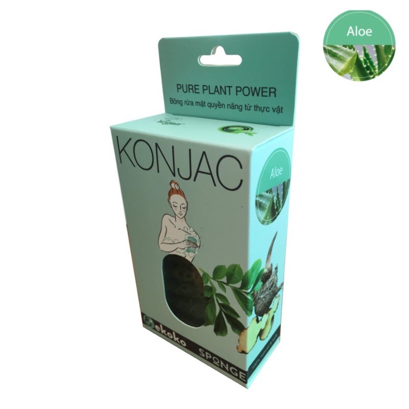 Bông tắm konjac từ khoai nưa tự nhiên, mềm mại, an toàn, dịu nhẹ, nâng niu làn da bạn