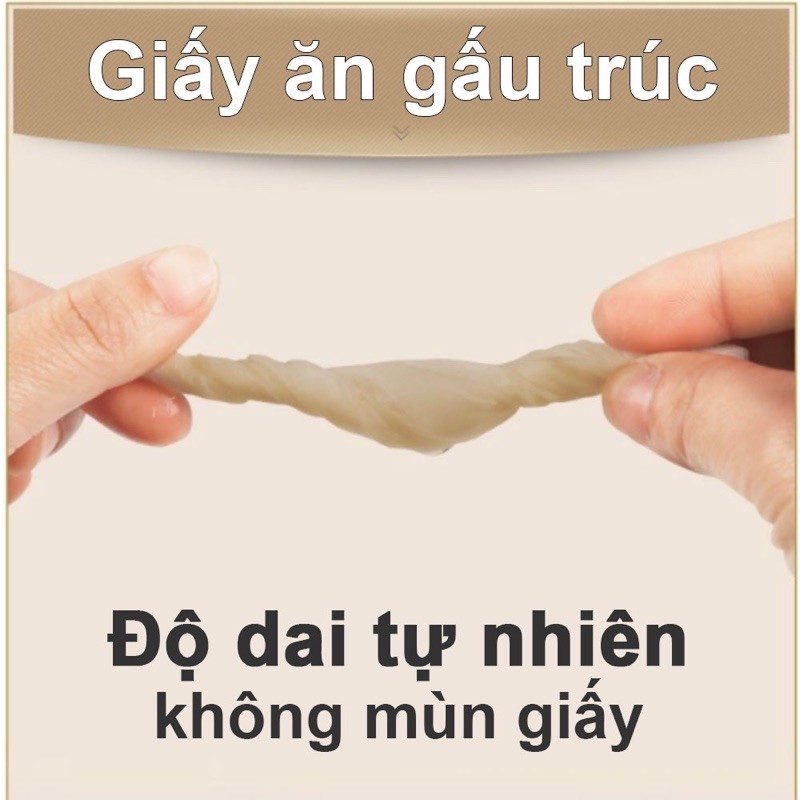 Giấy Ăn Gấu Trúc SIPIAO Siêu Dai SỢI TRE KHÔNG TẨY , Giấy gấu trúc loại 300 tờ/1 gói