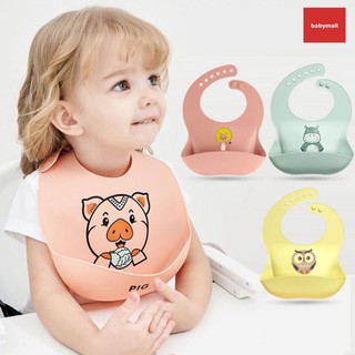 Yếm ăn dặm có máng bằng silicon cho bé tập ăn từ Babychun
