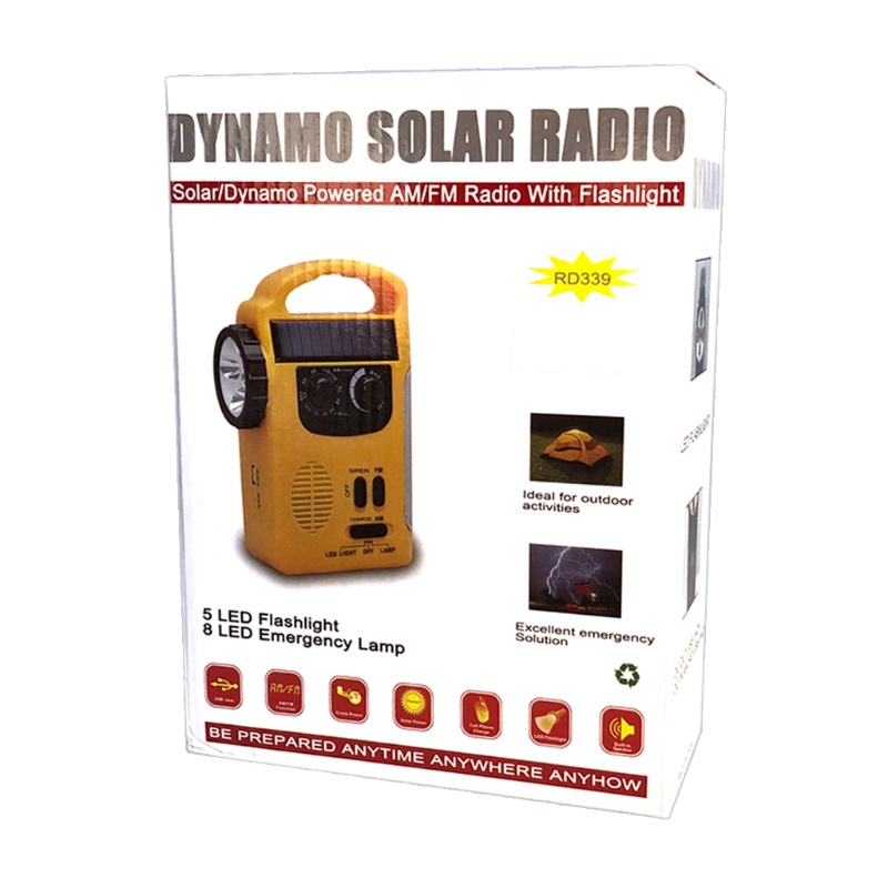 Radio AM / FM Sử Dụng Năng Lượng Mặt Trời Có Đèn LED