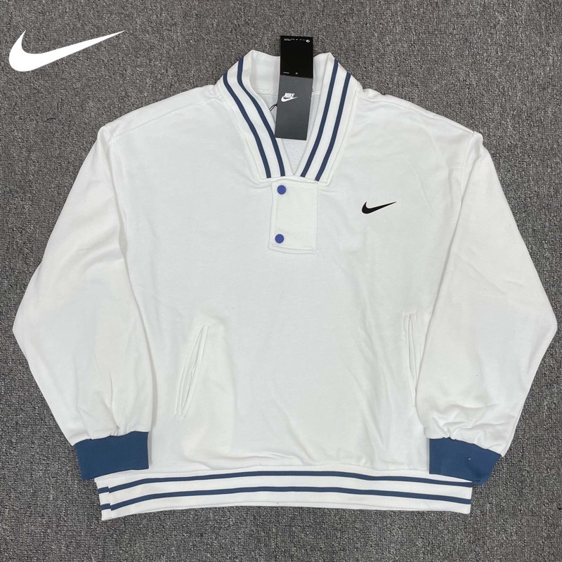 Áo sweatshirt cổ chữ V oversize 100% chính hãng Nike cho nam và nữ