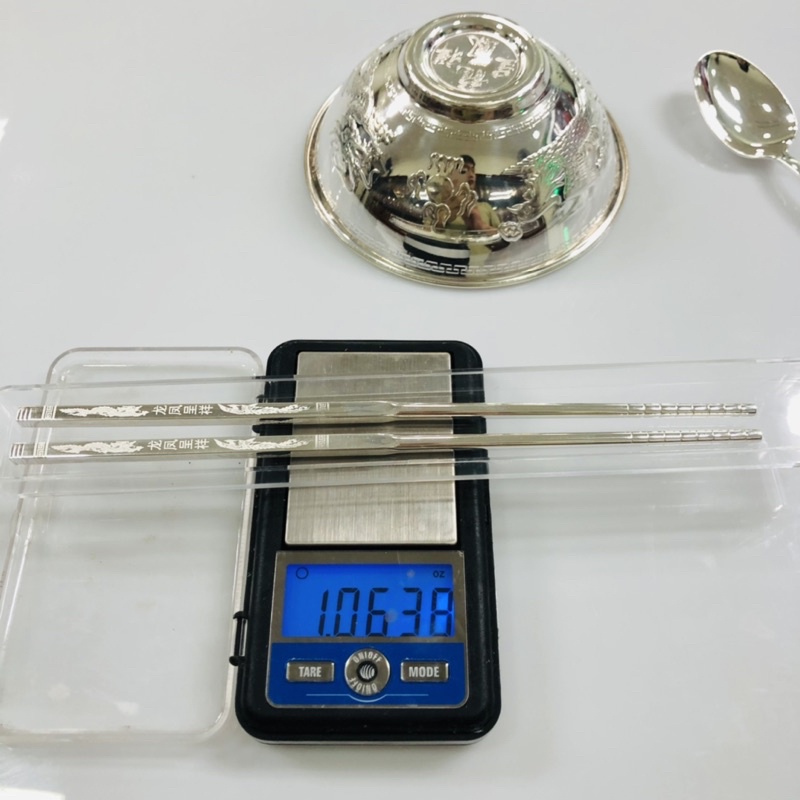 Bộ bát đũa thìa bạc thật 100%