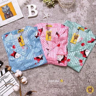 Đồ Bộ Pijama Đùi Lụa Satin Cao Cấp