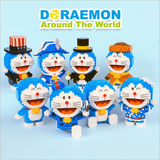 Lego Doremon anime tuổi thơ 6 mô hình Doraemon phiên bản cao cấp NBLUE