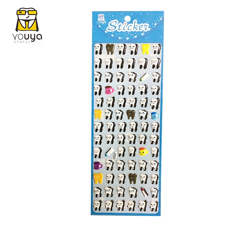 Bộ 5 Tấm Sticker Hình Chiếc Răng 3d Dễ Thương Dùng Làm Quà Tặng Cho Bé