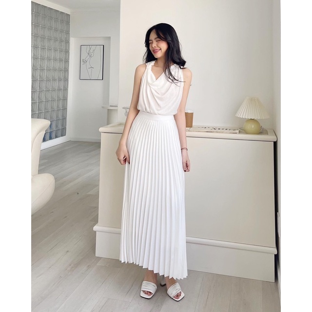 WHITELAZZ | Chân váy xếp li rẻ quạt - Athens Pleated Skirt