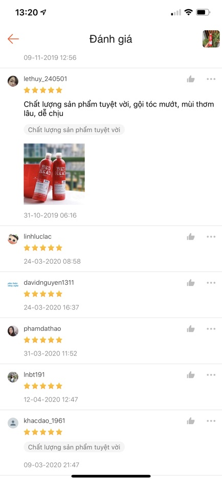 Dầu gội tigi đỏ Bed Head chai rời 750ml | BigBuy360 - bigbuy360.vn