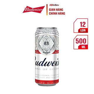 Thùng 12 lon cao bia budweiser chính hãng 500 ml lon - ảnh sản phẩm 4