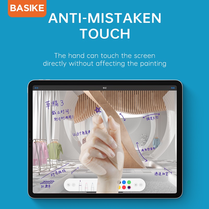 Bút Cảm Ứng BASIKE CP08 Tương Thích Vớ iPro 11 2020 2018 2019 Air 4 - Bảo hành 12 tháng