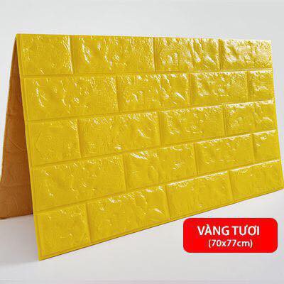 (HOT) MIẾNG XỐP DÁN TƯỜNG 3D GIẢ GẠCH CÁCH ÂM CÁCH NHIỆT 70CM * 77CM Dày 5.5mm