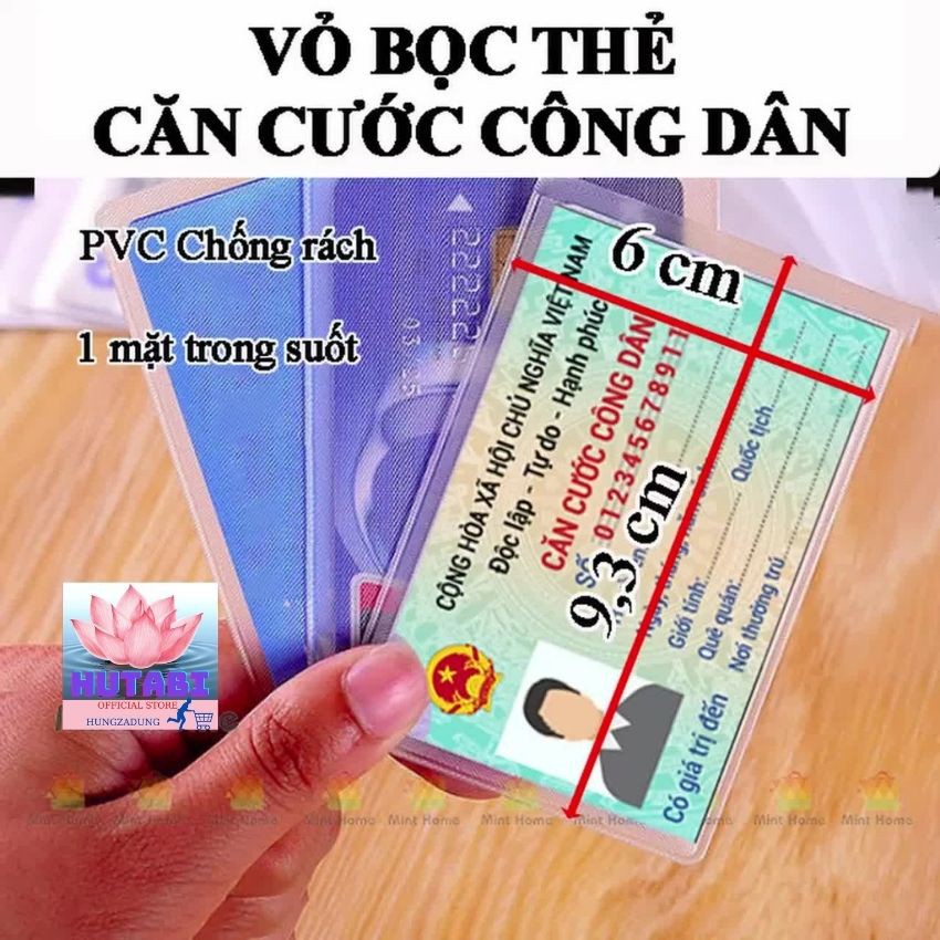 COMBO 10 Vỏ Bao Bảo Vệ Căn Cước, Thẻ ATM, Thẻ Sinh Viên, Học Sinh, Thẻ Nhân Viên,  Công Nhân... Tránh Bị Trầy Xước, Bụi