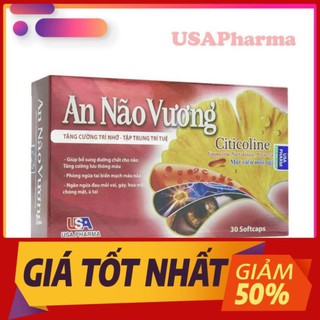 [Viên uống] AN NÃO VƯƠNG HOẠT HUYẾT DƯỠNG NÃO TĂNG CƯỜNG TUẦN HOÀN MÁU NÃO NGĂN NGỪA TAI BIẾN MẠCH MÁU NÃO HỘP 30 VIÊN