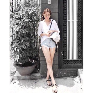 Áo sơ mi oversize chất xô thoáng mát - 5531