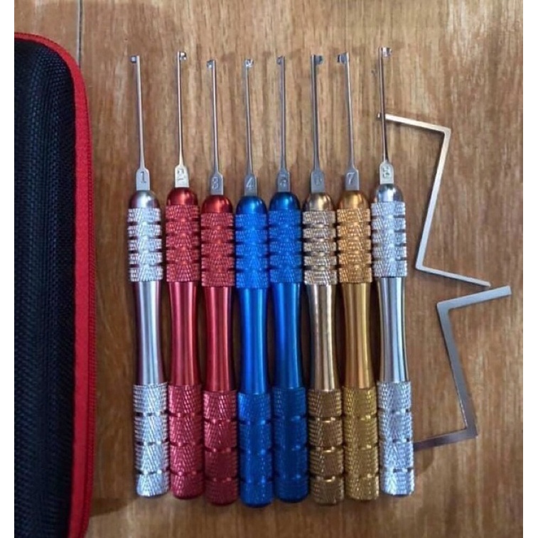 Bộ dụng cụ sửa ổ khoá chìa chấm vi tính ( gồm 8 đá bi + 2 cây gạt , loại tốt )