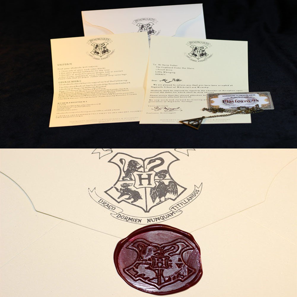 Bộ Phong Bì Và Phụ Kiện Phong Cách Harry Potter