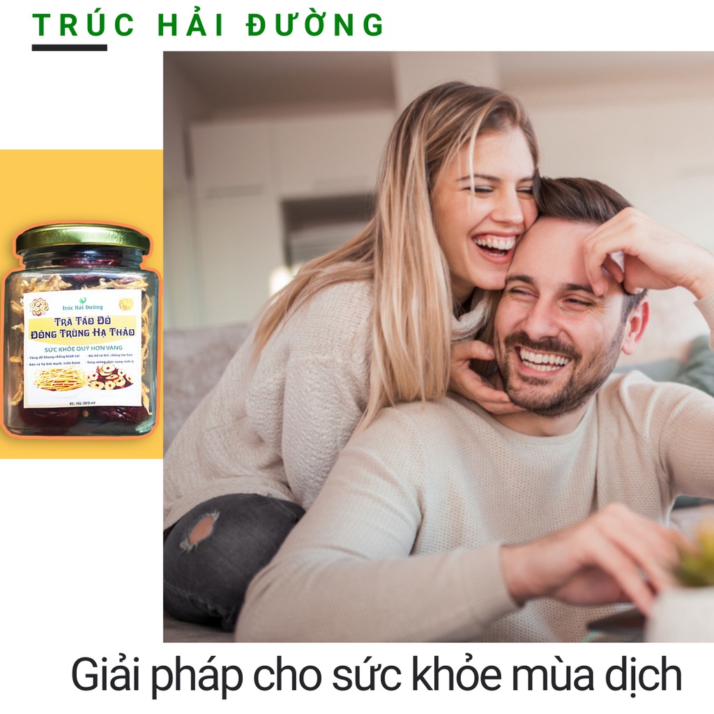 ✅[HÀNG CAO CẤP] Trà Đông Trùng Hạ Thảo Khô - Táo Đỏ Tân Cương Sấy Khô Giúp Bồi Bổ Cơ Thể, Nâng Cao Sức Khỏe Hũ 389ml