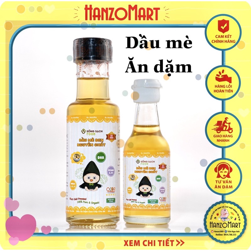 Dầu mè đen dinh dưỡng cho bé ăn dặm 60ml