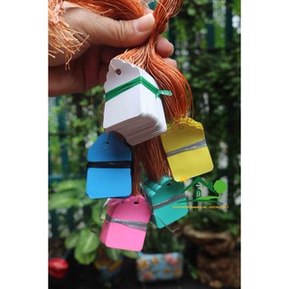 Set 100 thẻ treo màu bằng nhựa đánh dấu cây trồng name tag 4.5*3cm