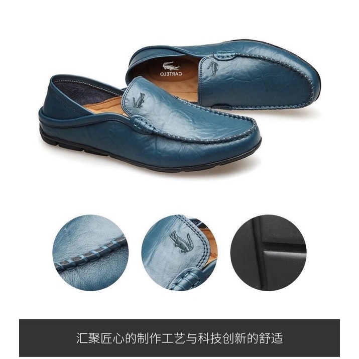 ✔️ Giày Lười Cá Sấu DA BÒ Hãng CARTELO