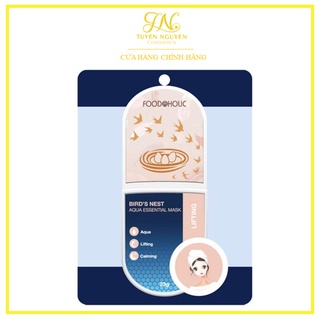 Mặt nạ cấp ẩm dưỡng sáng, tăng độ đàn hồi foodaholic bird's nest aqua essential mask 23g - bird's nest