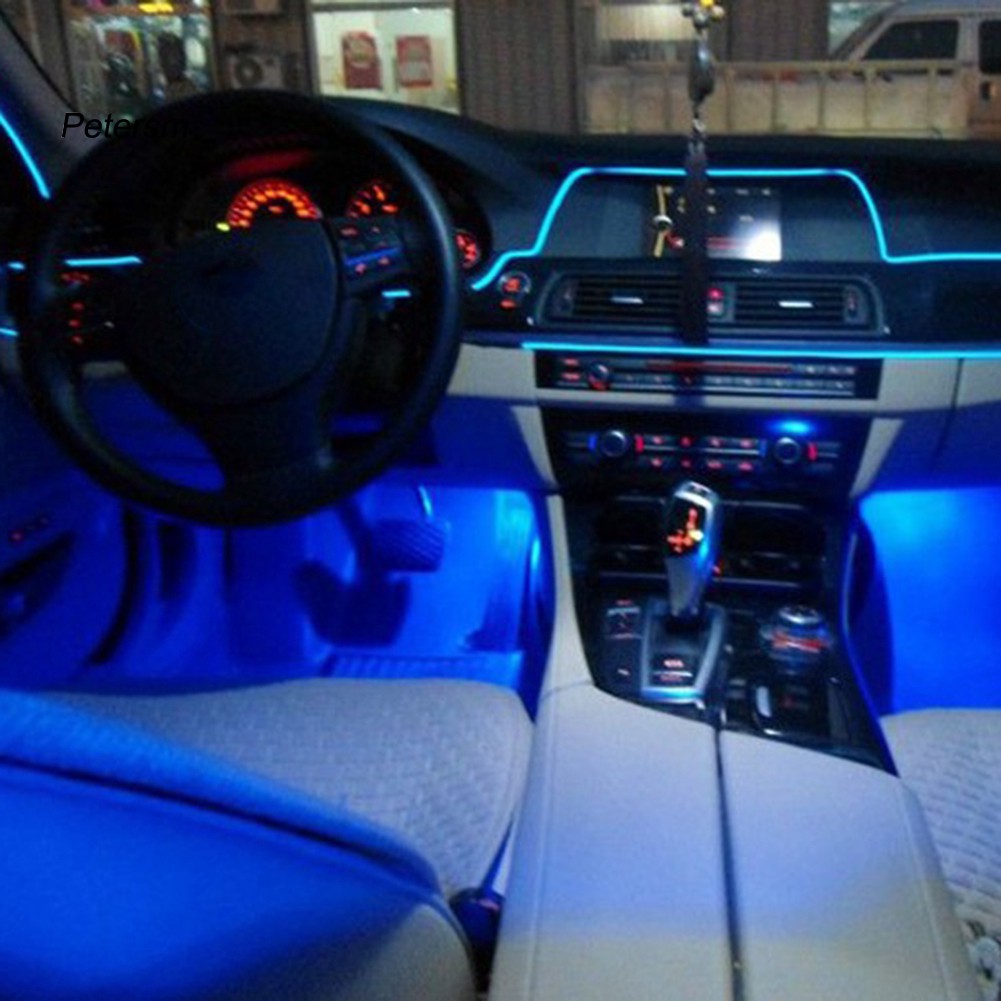 Dây đèn LED nhiều màu trang trí nội thất xe hơi dài 1/2/3/4/5m