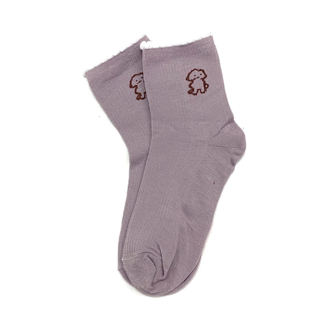 Tất Vớ Cổ Trung Nữ Thời Trang Họa Tiết Bé Ciu Nhiều Màu Unisex Style Hàn Quốc