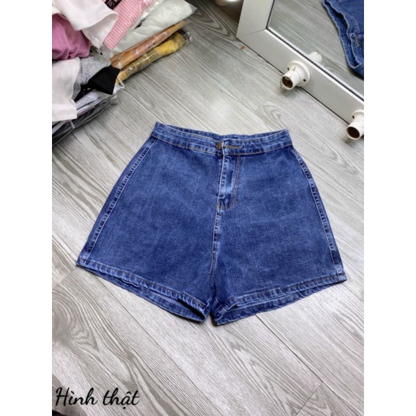 Quần short jeans không túi cao cấp