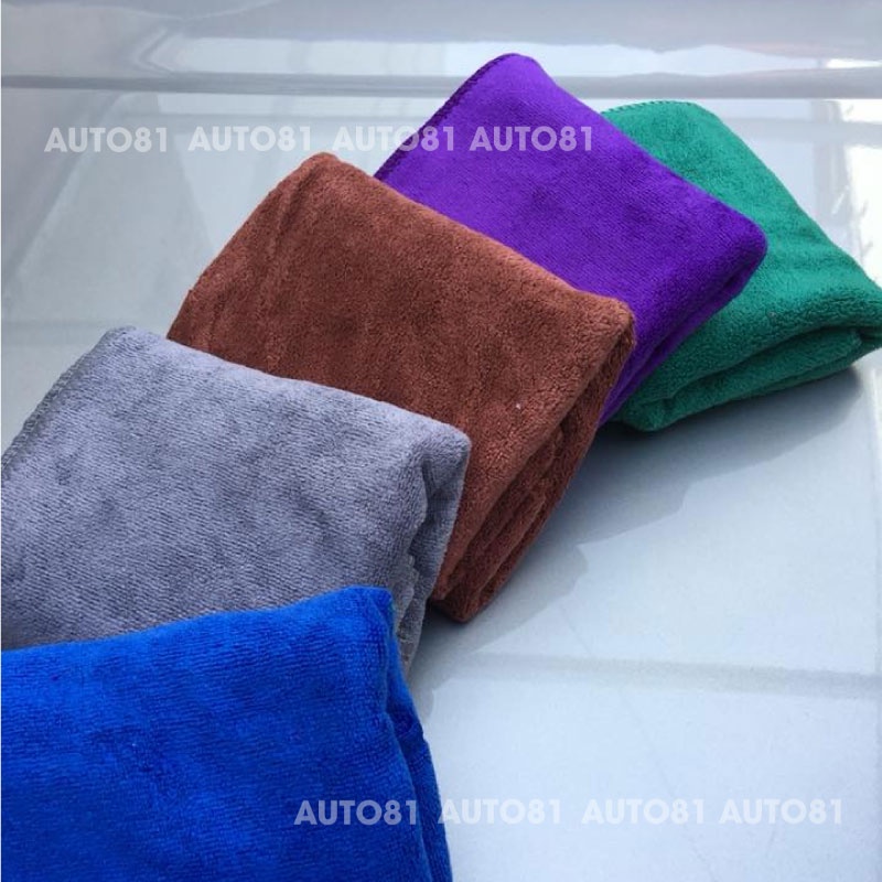 Khăn lau xe ô tô, khăn lau xe hơi chuyên dụng đa năng vải sợi MicroFiber thấm hút cực tốt loại dày