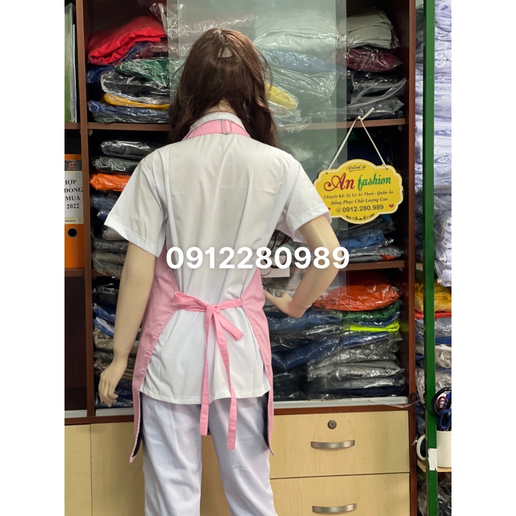 Tạp Dề Kaki 2 Lớp Chống Thấm Nước Tuyệt Đối 100% _ Hình chụp thật