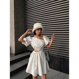 Mini dress chất liệu linen