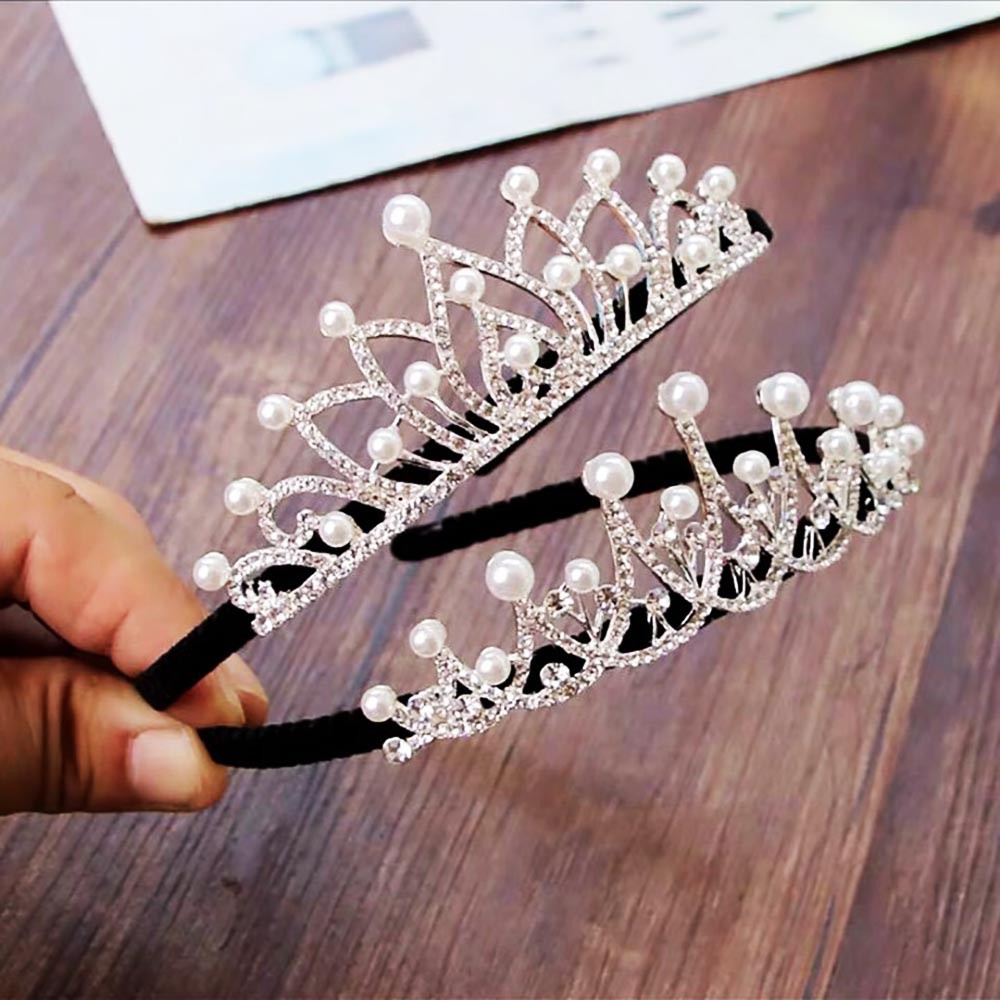 Cài tóc vương miện đính ngọc, đính đá cực xinh phong cách Hàn Quốc - Selenshop