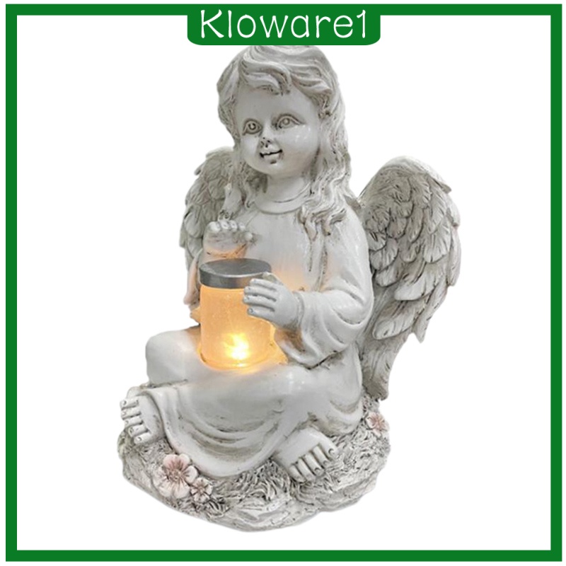 1 Đèn Năng Lượng Mặt Trời Hình Thiên Thần Dùng Trang Trí Sân Vườn