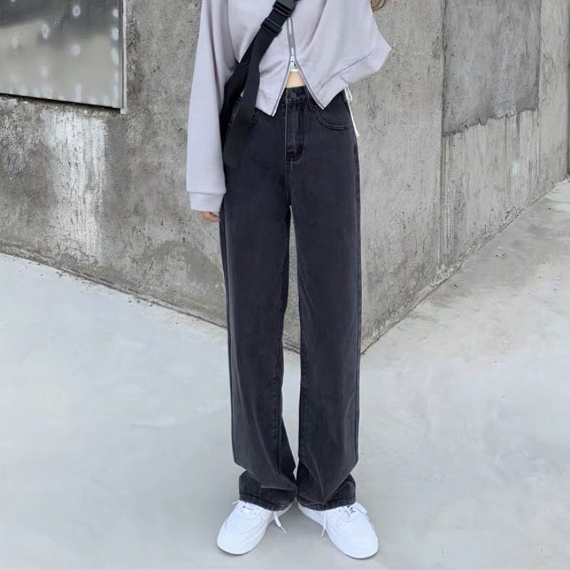 Quần jean lưng cao ống rộng, quần bò xuông Boin shop dáng baggy chuẩn from như hình kèm clip tại shop