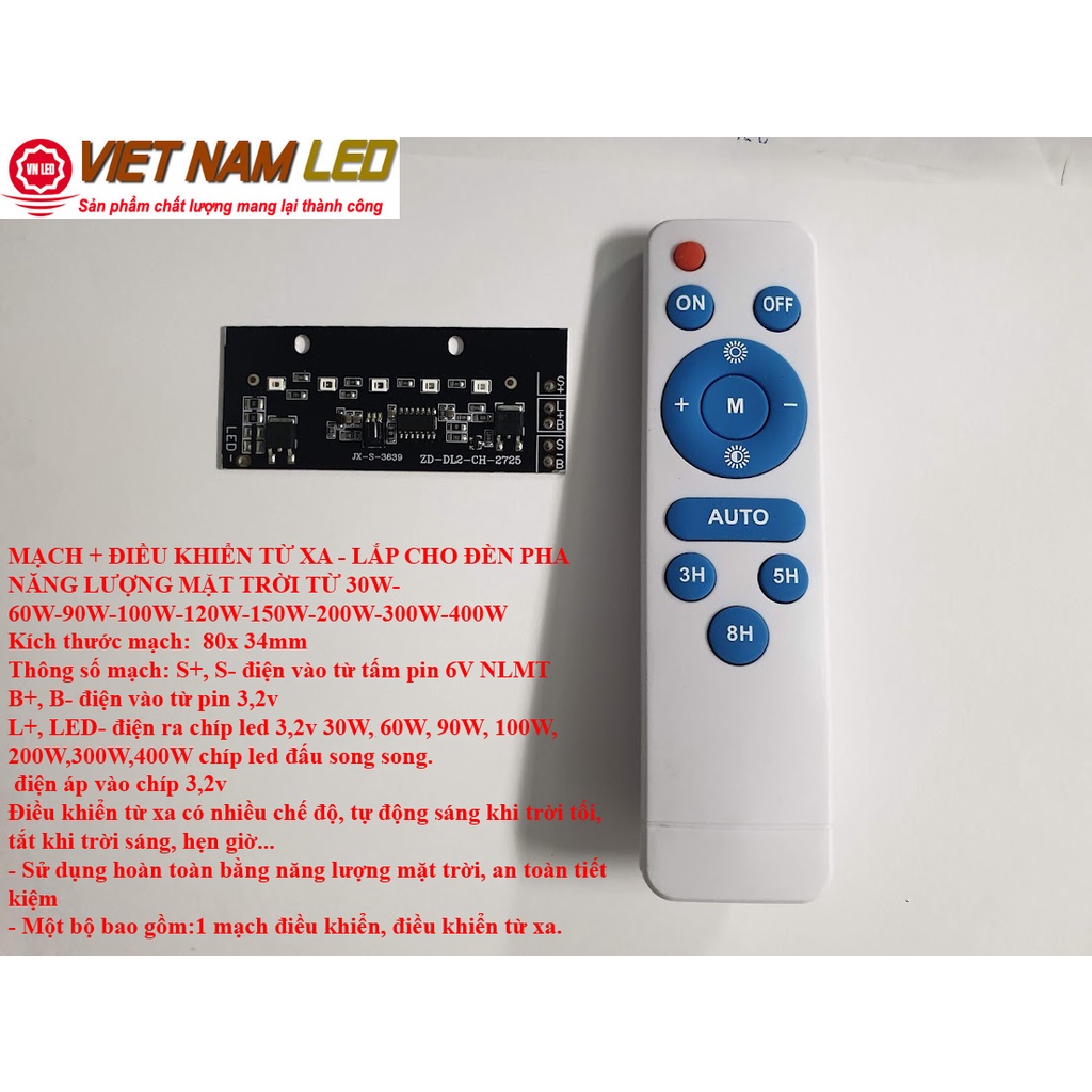 MẠCH ĐIỀU KHIỂN + CHIP LED 300W LẮP CHO ĐÈN PHA 300W NĂNG LƯỢNG MẶT TRỜI