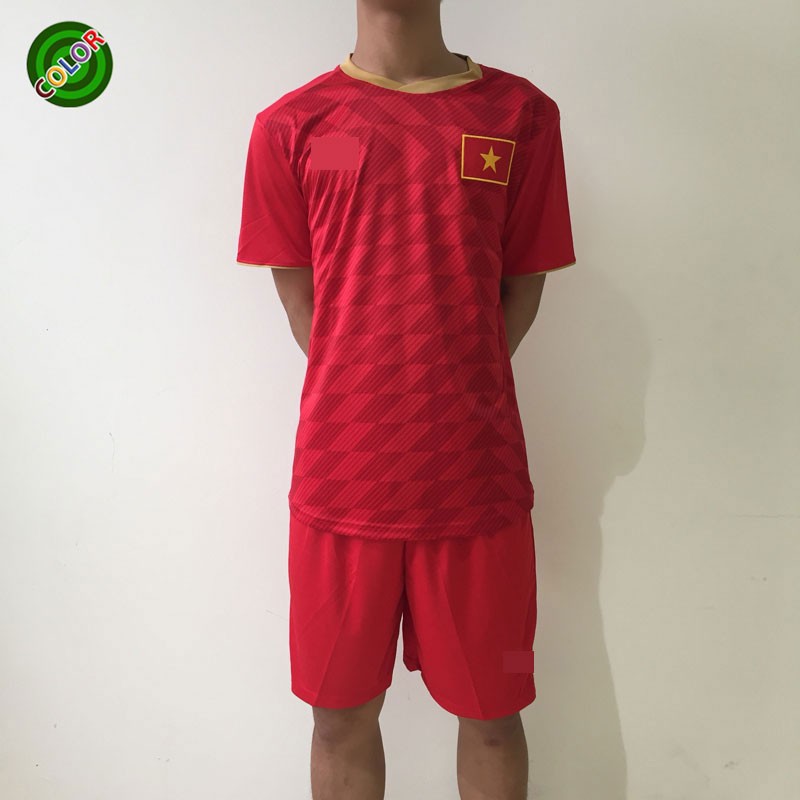 [RẺ VÔ ĐỊCH] [THUN THÁI]QUẦN ÁO BÓNG ĐÁ THỂ THAO VIỆT NAM MÀU ĐỎ MỚI 2019