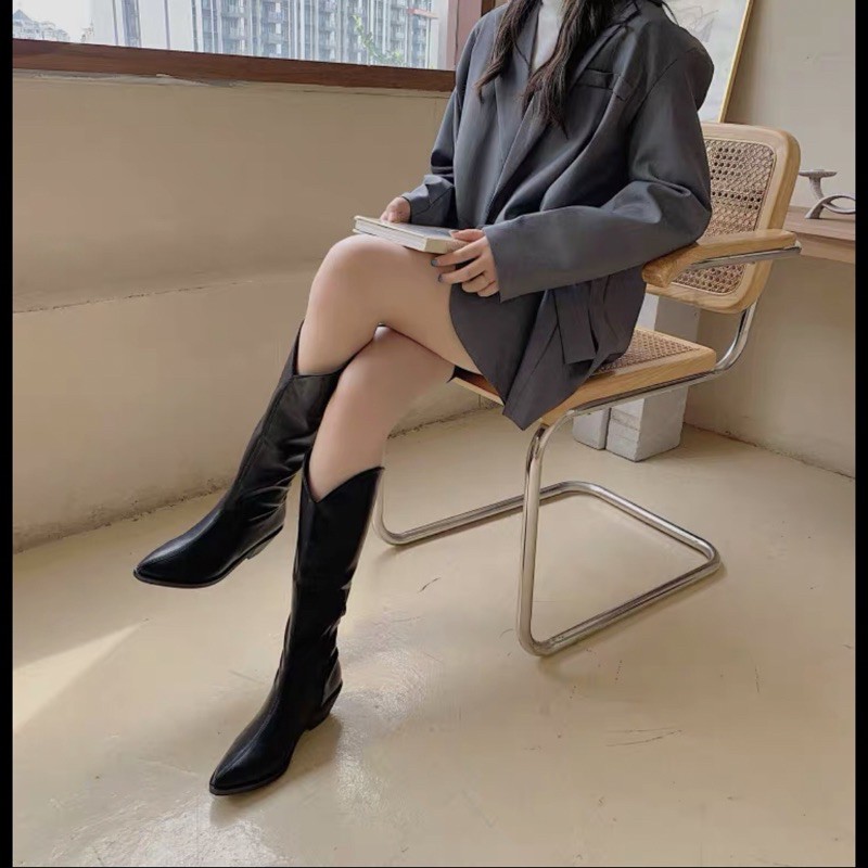 💞 BOOT Cao bồi da trơn Hàn quốc của Sean