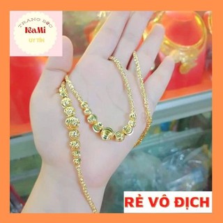 Dây chuyền bi 💎𝑭𝑹𝑬𝑬𝑺𝑯𝑰𝑷 💎[Mã HOAC10 giảm 10% đơn 99k] Dây chuyền và lắc tay bi vàng