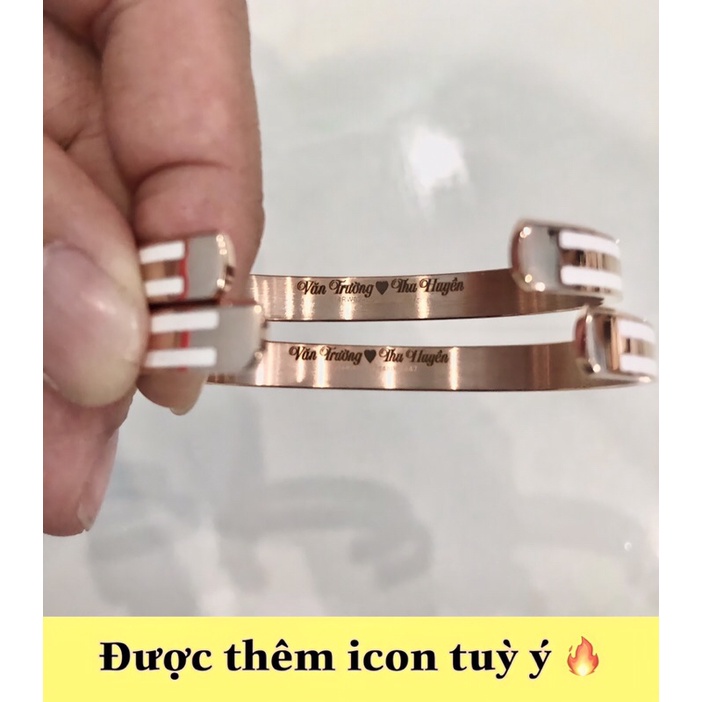 [HÀNG CHUẨN 1:1] Vòng tay Cuff DW Ver 2 Khắc Tên - Tặng kèm khắc icon miễn phí