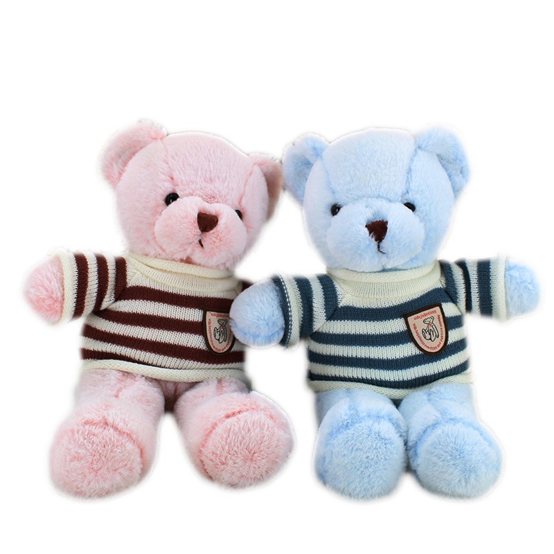 Gấu Teddy Nhồi Bông Mặc Áo Sweater Kẻ Sọc Nhiều Màu Dễ Thương