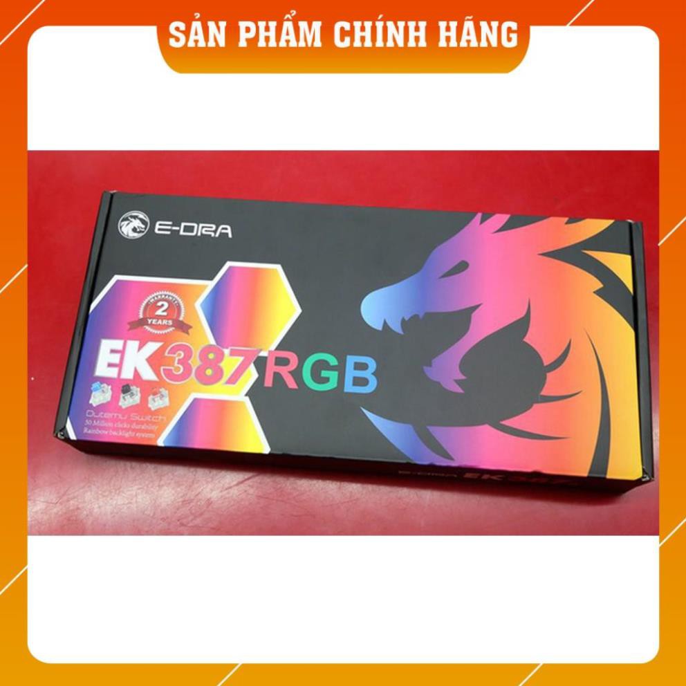 Bàn phím cơ Gaming Edra EK387 Led RGB/ Rainbow  - Chính hãng BH 24 tháng