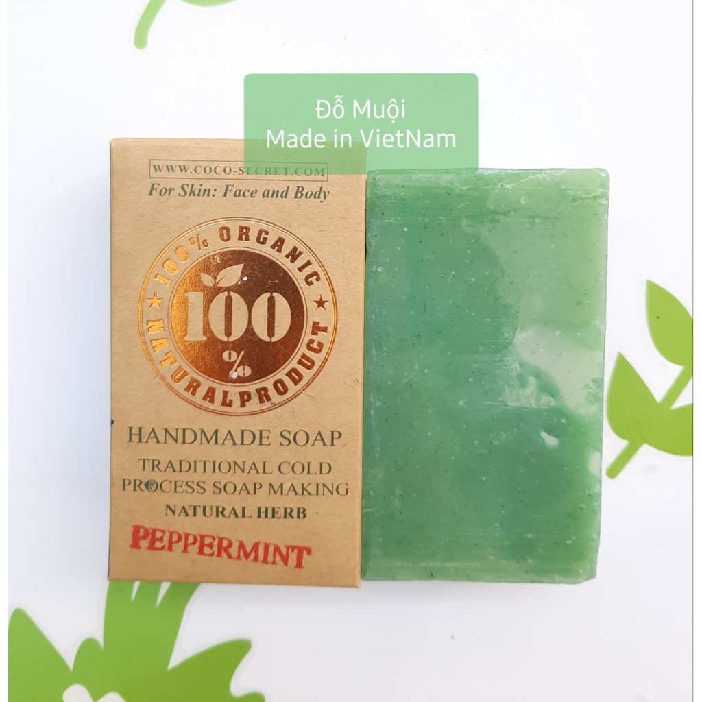 Xà phòng dừa bạc hà Coco Secret chống viêm, dưỡng sáng da